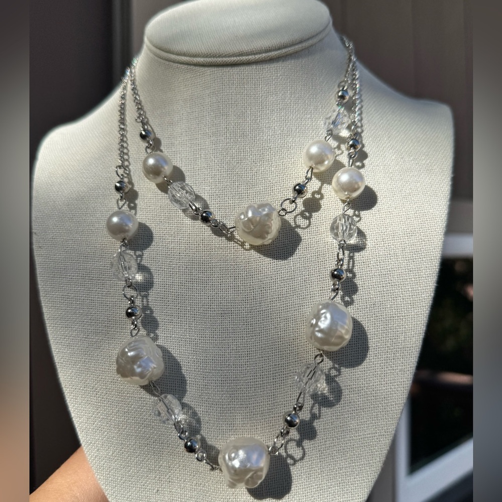 ✨Baroque Beauty: Faux Pearl & Crystal Beaded Jewelry Set by My Style
